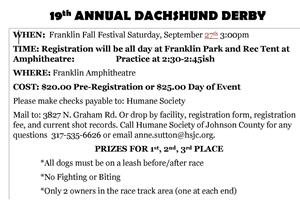dachshund derby registration